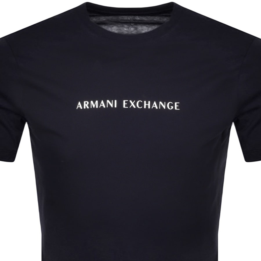 Alternative Image for ProductArmani Exchange Crew Neck Logo T Shirt Navy2